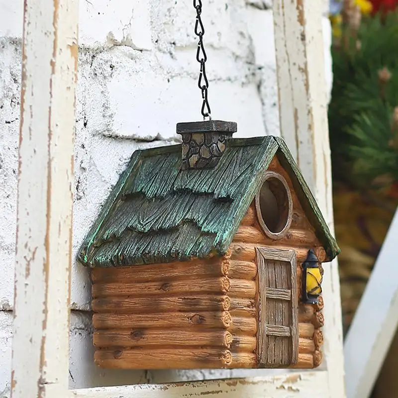 

Домики для птиц из смолы, подвесной домик для попугаев, водонепроницаемый уличный домик для сада, балкона, двора