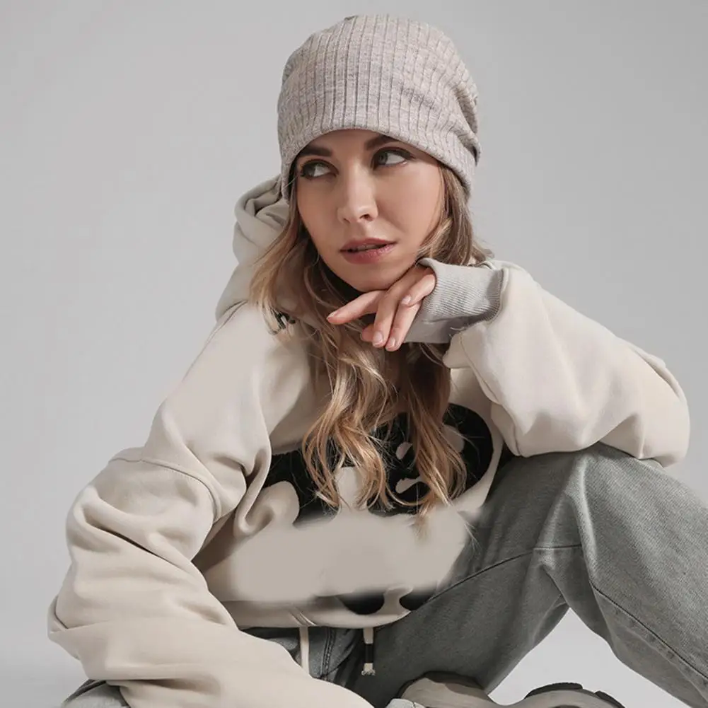 

High Elasticity Hat Breathable Knit Sports Beanie for Autumn Winter Activities Running Tennis Basketball Hiking Cycling Quick