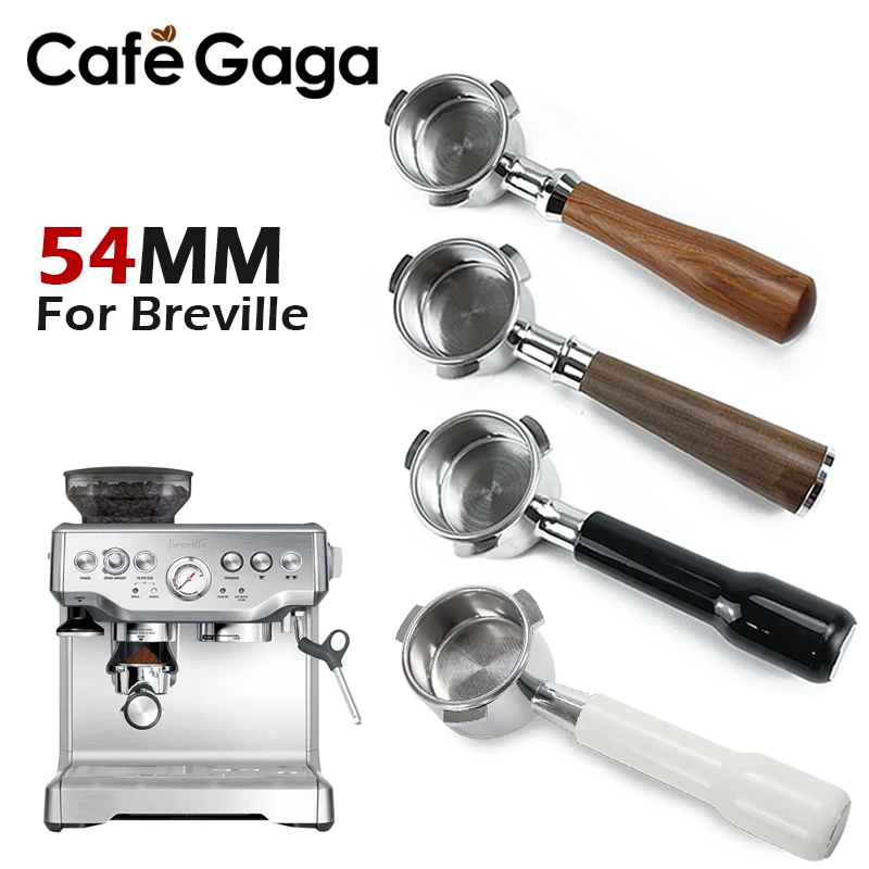 Coffee Bottomless Portafilter 54mm Stainless Steel Material For Breville 870/878/880 Espresso Coffee Accessories Barista Tool