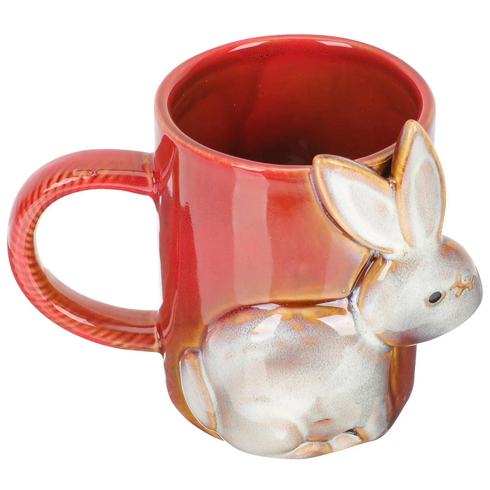 

Ceramic Coffee Mugs Mug Cup Cups Rabbit Bunny Tea Gift Travel Red Funny Water Tumbler Soup Stein Espresso Stoneware Pottery Beer