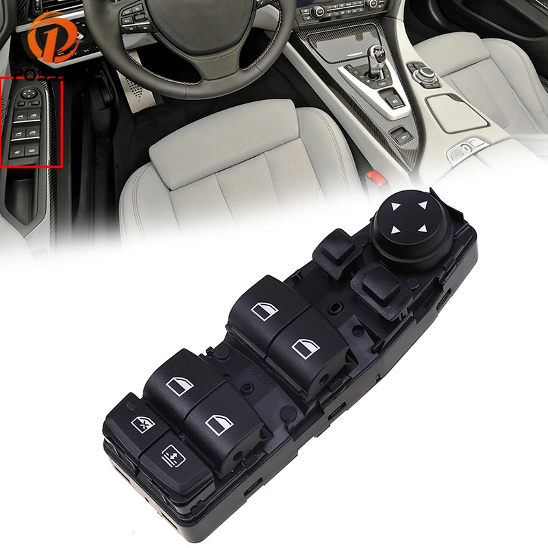 

POSSBAY Black Front Master Control Power Window Electric Switch 61319241956 for BMW 6-Series F06 Gran Coupe 2011-2017