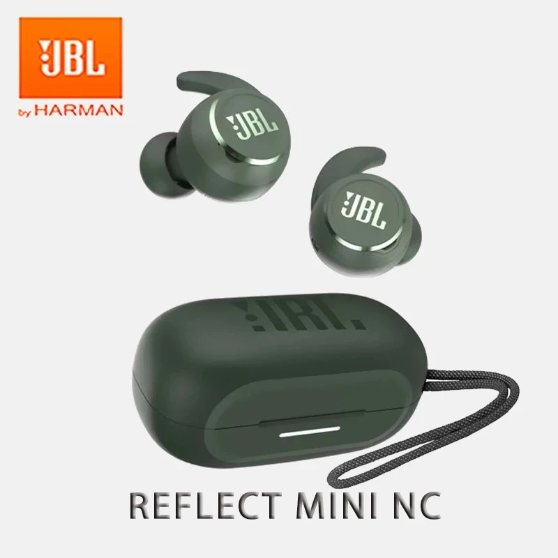 

Original JBL REFLECT MINI NC Wireless Bluetooth Earphones Stereo Earbuds Bass Sound Headphones Music Gaming Headset With Mic