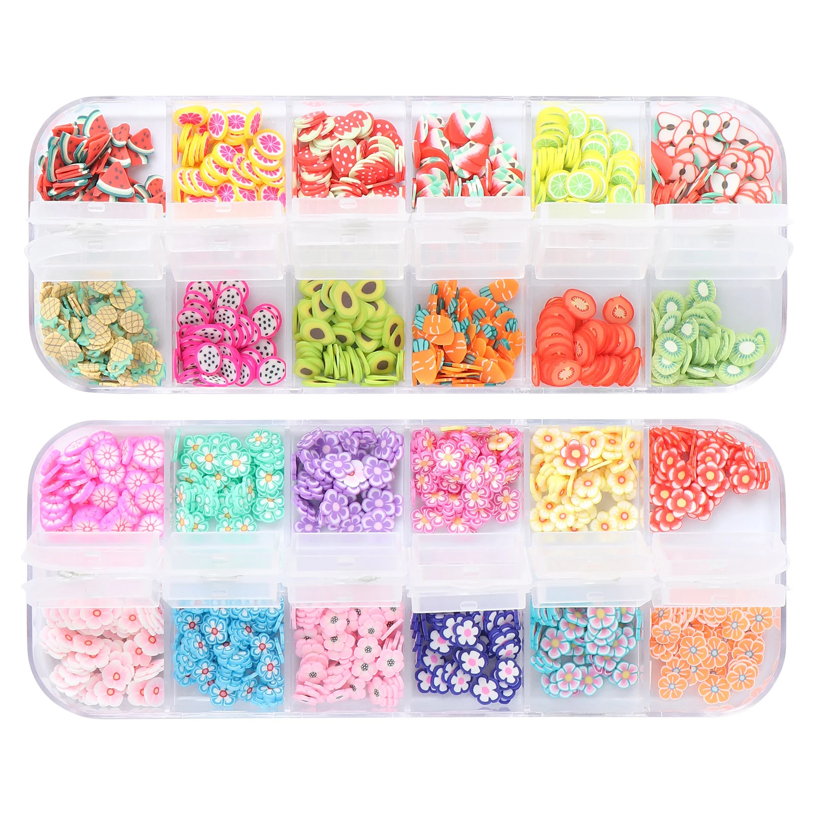 

Nail Slices Fruit Diy Decals 3D Gloss Lip Fingernail Jewel Kit Marking Accessories Decorations Flower Kids Sticker