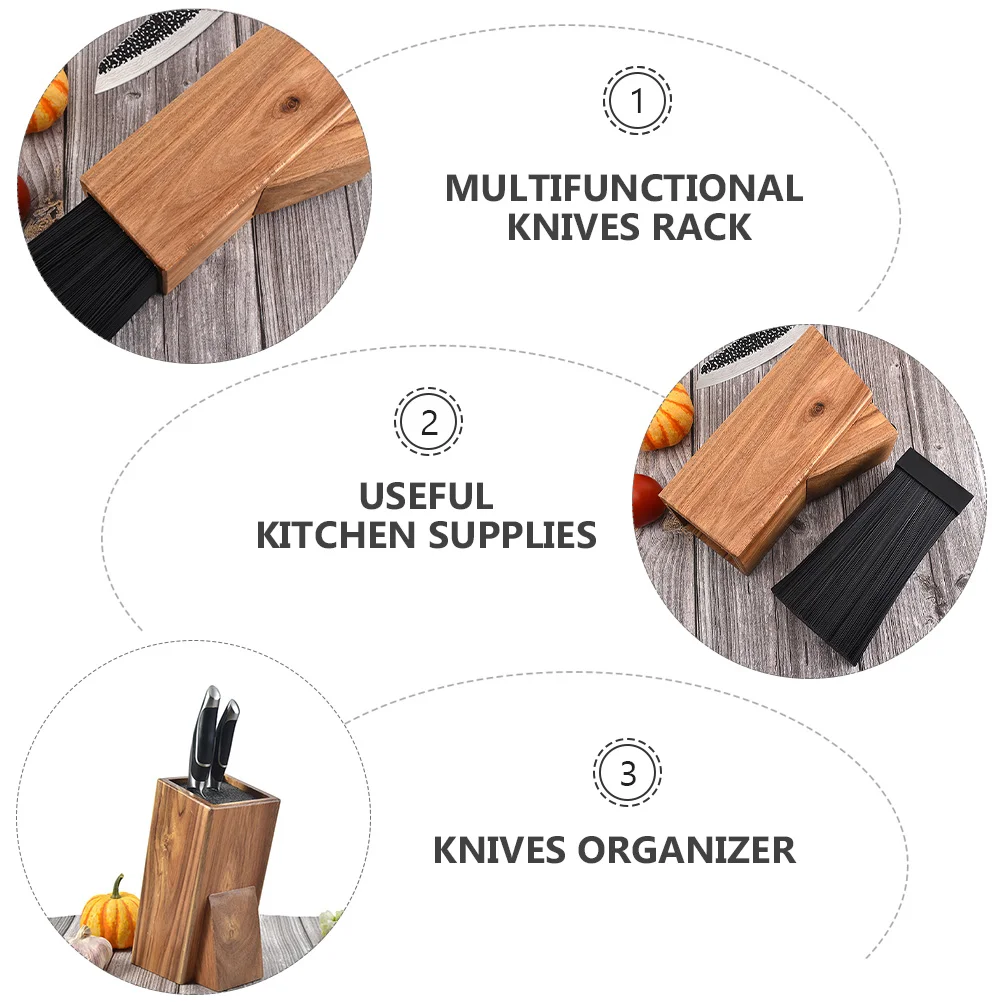 Полка для хранения деревянный держатель ножей кухонный органайзер бытовая