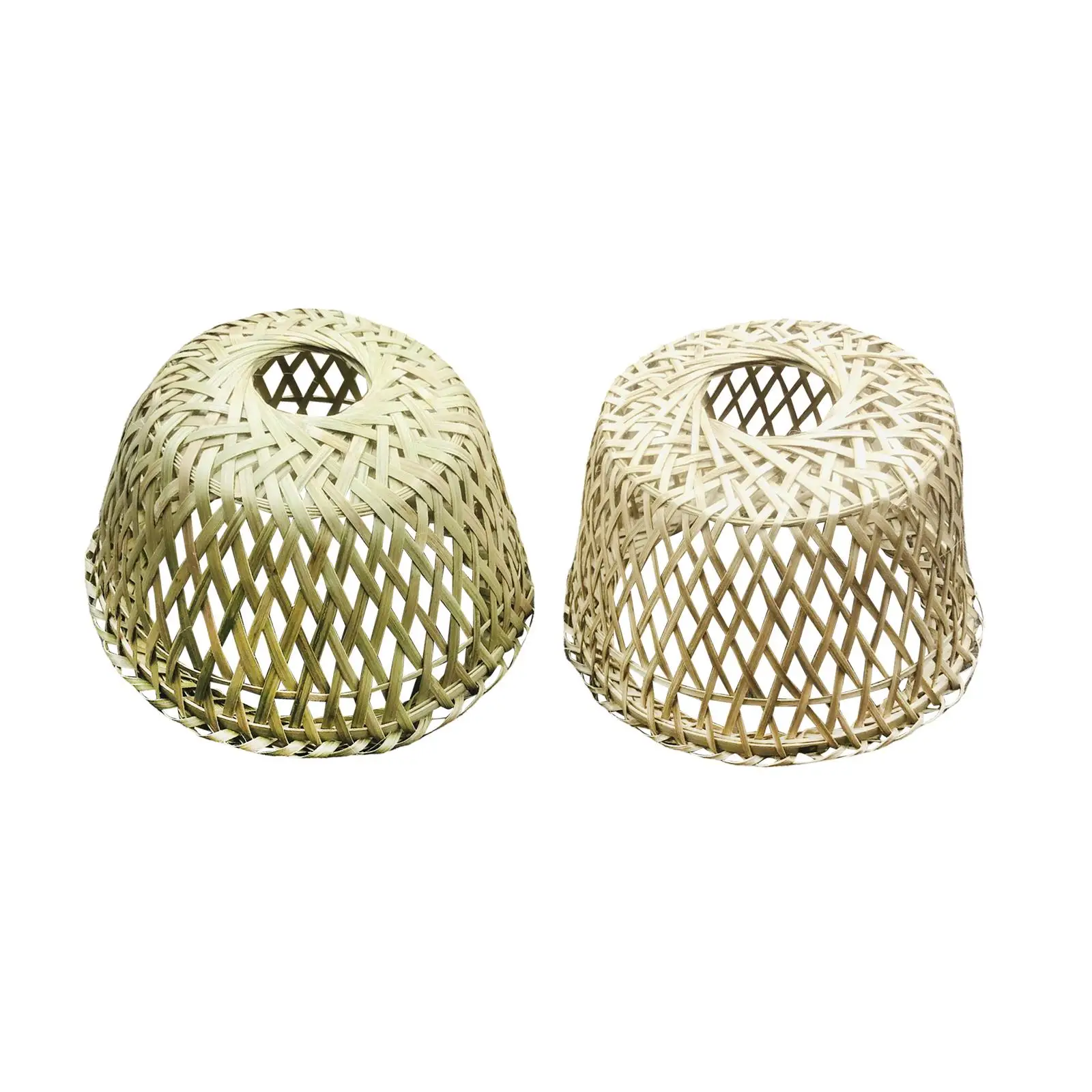 

Woven Bamboo Pendant Light Shade Handmade for Dining Room Farmhouse Decor Replacement