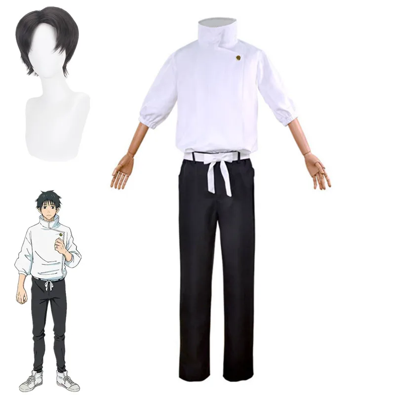 

Anime Jujutsu Kaisen Yuta Okkotsu Cosplay Costume Men Women Tops Pants Belt Suit Uniform Halloween Christmas Party clothes
