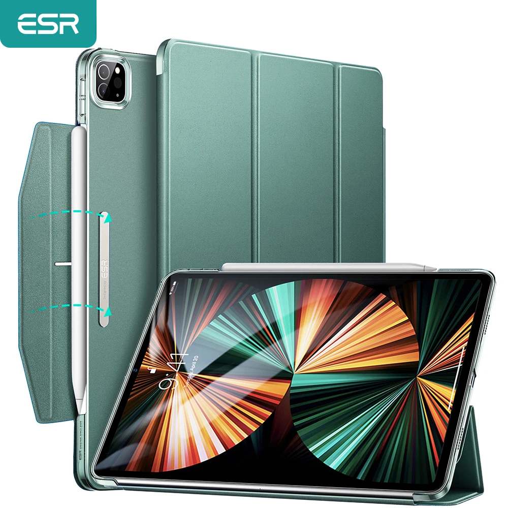 ESR for iPad Air 5 4 Case for iPad Pro 11 Case 2021 for iPad Pro 12.9 2021 Mini 6 Ascend Trifold Hard Back Protective Cover