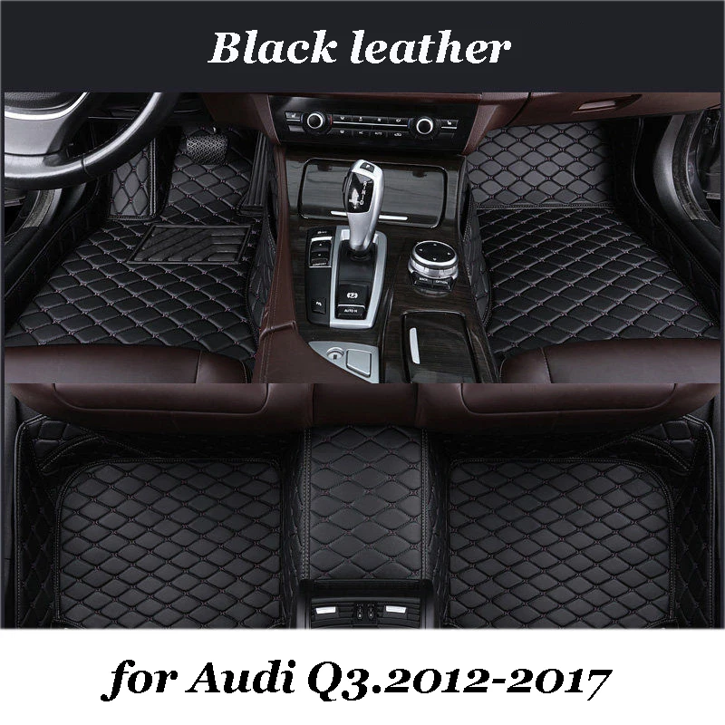 

Автомобильный коврик на заказ для Audi Q3 2012.2013.2014.2015.2016.2017, автомобильный напольный коврик на заказ, водонепроницаемый кожаный коврик для бага...