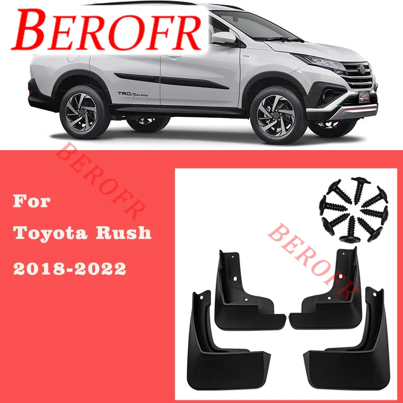 

4x Mudflaps Accessories Perodua Aruz Splash Guards Mud Flap Mudguards Fender For Toyota Rush 2018~2022 Daihatsu Terios F800 F85