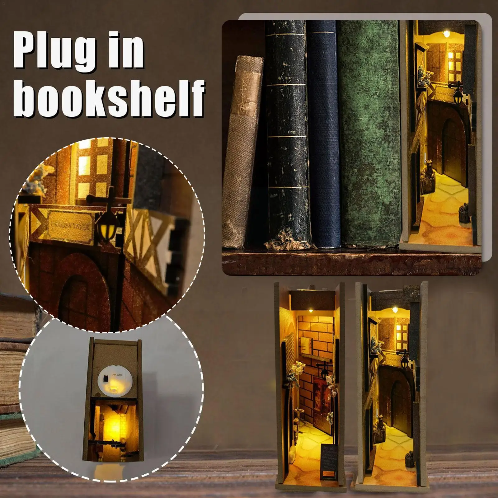 

Wooden Halloween 3D Wooden Flat Bookends Home Desktop Decoration Classic Home Gifts Book Accessories Bookend For Decoration D2J8