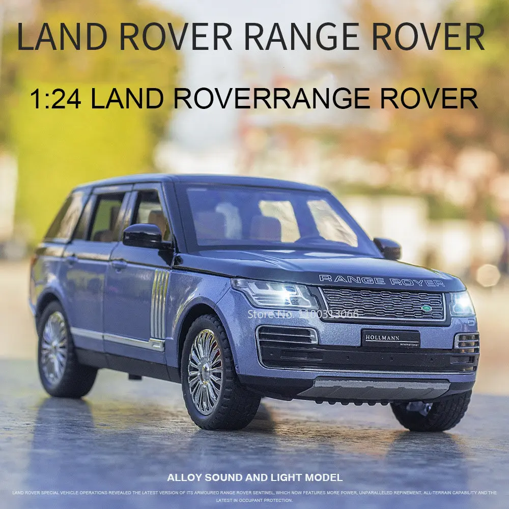 

1:24 Land Rover Range Rover Alloy Car Model Diecast & Toy Vehicle Metal Car Model Collection Simulation Sound Light Kids Gift