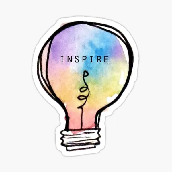 

Inspire Lightbulb 5PCS Stickers for Wall Kid Cute Anime Decor Car Stickers Home Funny Art Laptop Luggage Room Water Bottles