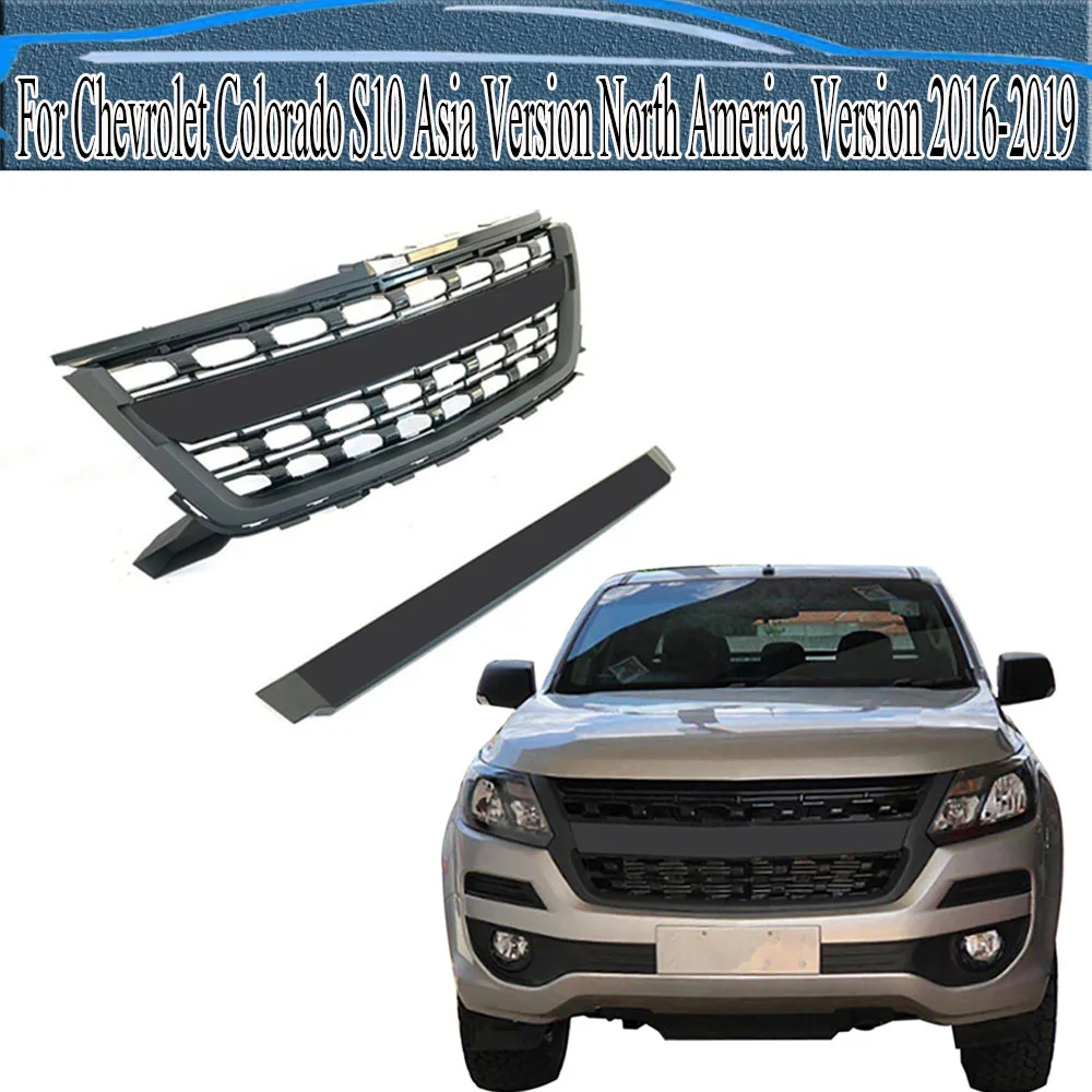 

For Chevrolet Colorado S10 Asia Version North America Version 2016-2019 Bumper Front Racing Grill Grills Mask Radiator Grille