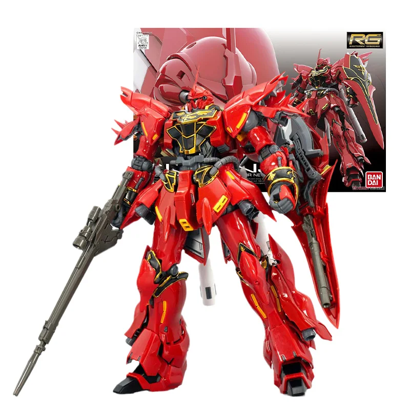 

Набор оригинальных моделей Bandai Gundam, аниме фигурки RG 1/144 MSN-06S Sinanju, коллекция Gunpla, экшн-фигурки, игрушки, детский подарок