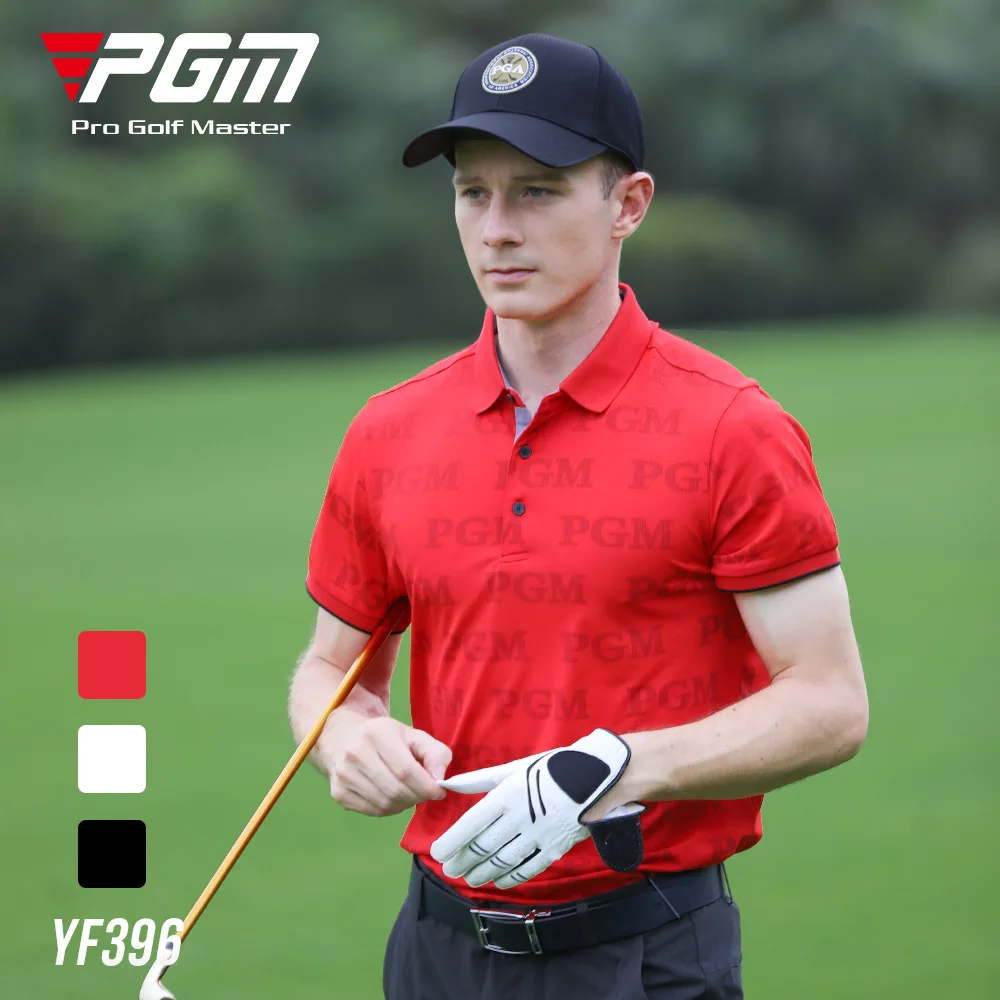 PGM Golf Apparel Men's Quick Dry Quality Short-Sleeved T-Shirt Sportswear Elastic Breathable Spring Summer Men's Golf Shirt Tops
