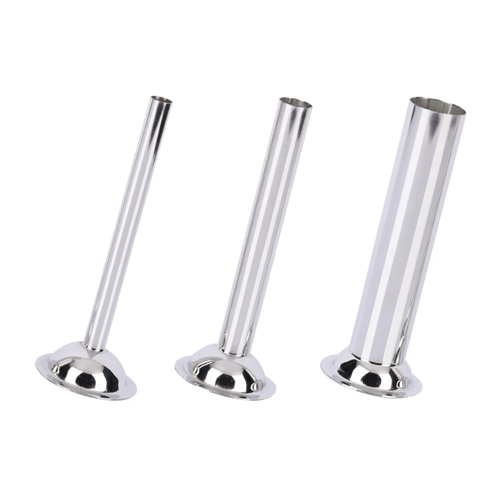 

Sausage Stuffer Tubes Tube Funnel Stuffing Filler Grinder Meat Maker Filling Lem Tool Parts Making Manual Hand Press Metal