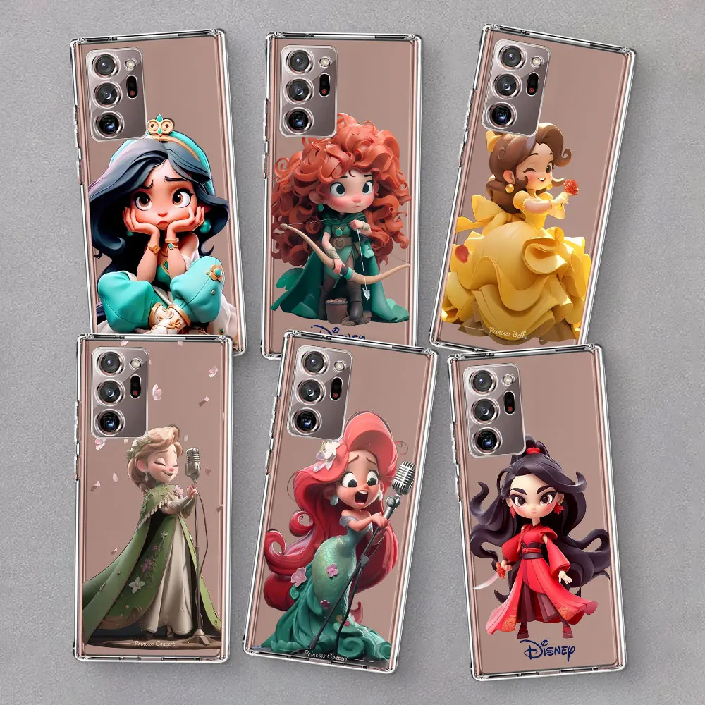 Чехол Disney Princess Jasmine для Samsung Galaxy Note 10 Plus 20 Ultra 9 10Lite 8 прозрачный мягкий чехол