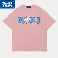 takara tomykt100 cotton summer over sized cute hello kitty print couple short sleeved t shirt student simple breathable top