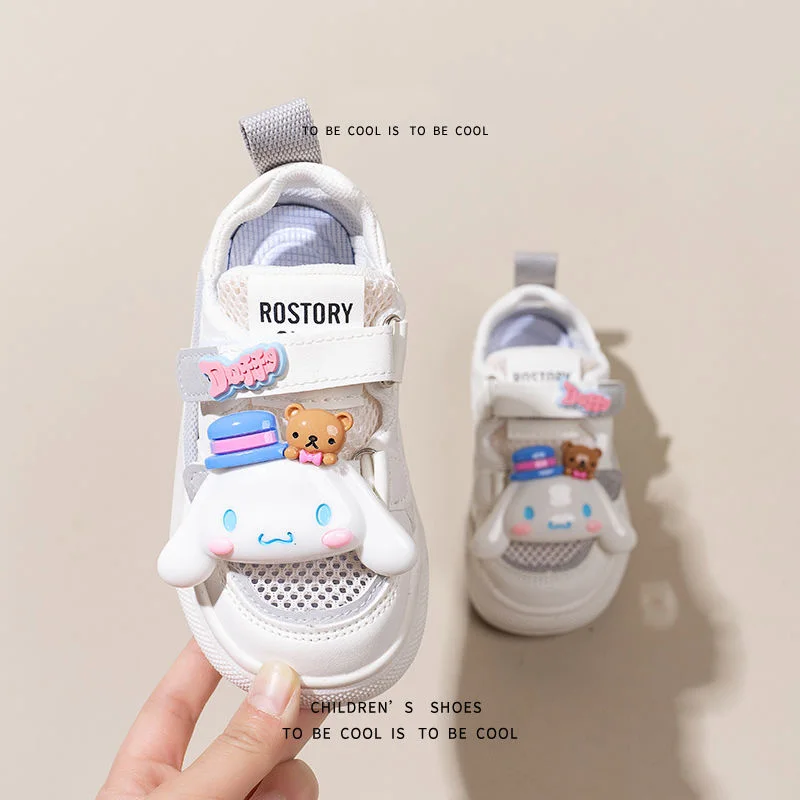 

Summer Sanrio Kawaii Cinnamoroll Anime Children Sandals Cute Cartoon Sneakers Baby Super Soft Shoes Lovely Toys for Kids