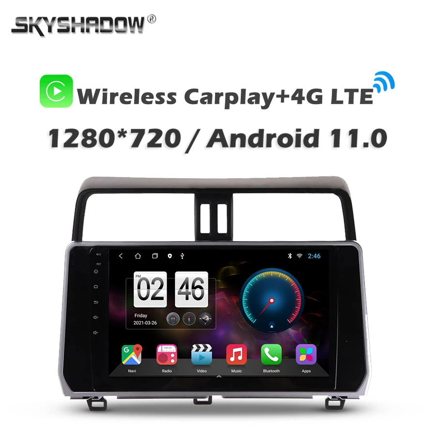 1280*720 360 камера 8G + 128G Android 11 0 автомобильный DVD-плеер GPS WIFI Bluetooth RDS радио для Toyota Land