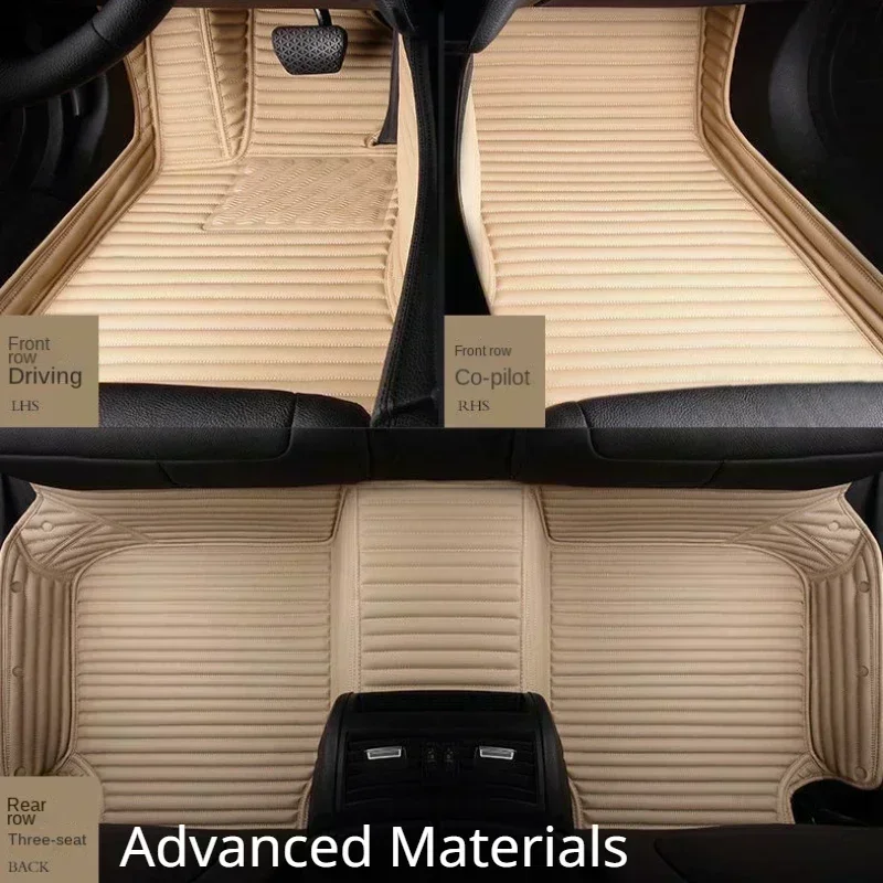 

Striped Pu Leather Car Floor Mat for BMW i3 i01 2013-2018 Years 100% Fit Interior Details Car Accessories Carpet