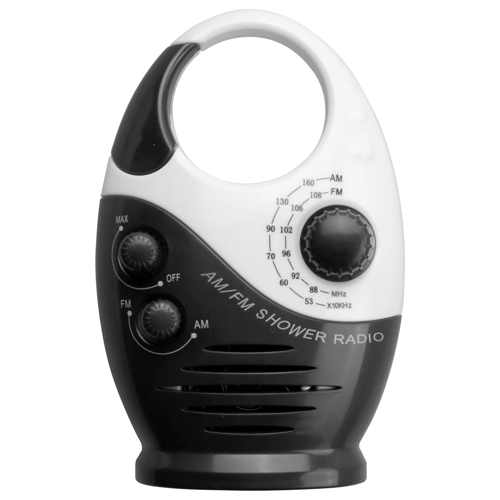 

AM/FM Mini Shower Radio Bathroom Waterproof Radio Hanging Music Radio Built-in Speaker