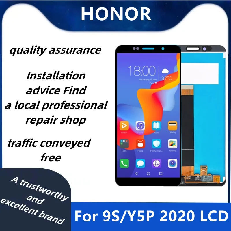 Оригинал 5,45 дюйма; Для Huawei Honor 9S телефон, ЖК-дисплей, сенсорный экран, дигитайзер для Huawei Y5P 2020, Замена ЖК-дисплея