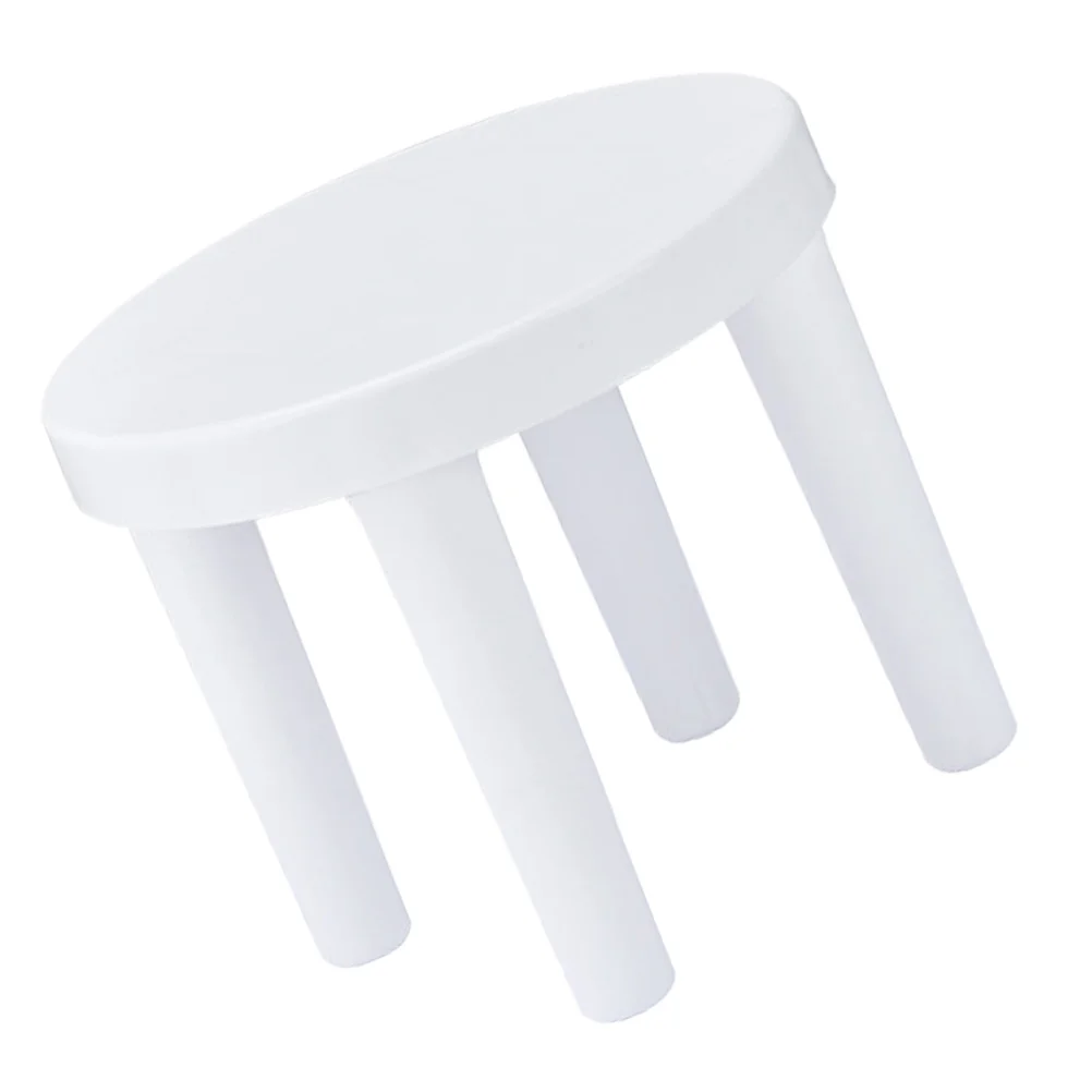 

1PC Non-skid Thickening Round Stool Household Changing Shoes Stool (White) Infant chair Child