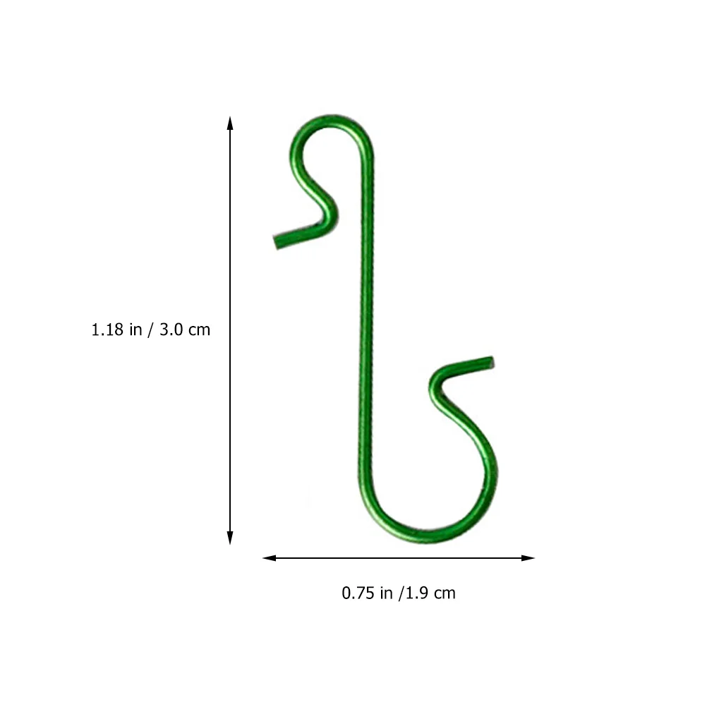 

300 Pcs Christmas Hook Outdoor Accessories Plated Metal Pendant Stocking Shape Hanger Clips Decoration Iron Hooks Ornaments