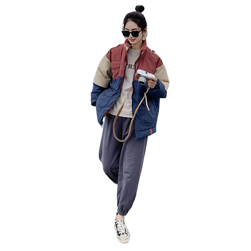 

Fashion Down Cotton Coat For Women's Parkas Loose Hooded NEW Winter Korea Jacket Women Clothes Warm Oversized Outerwear K1236