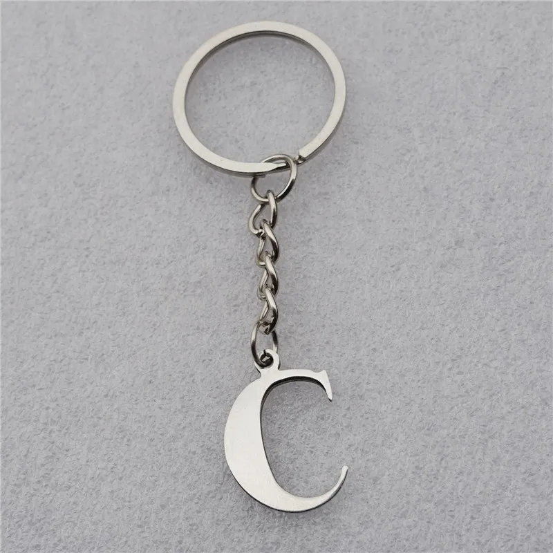 Модные брелки буквы из нержавеющей стали брелок с буквами м женские и мужские