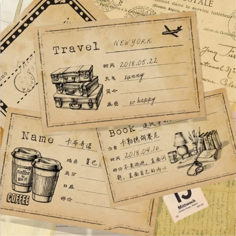 Записная книжка из крафт-бумаги с серной кислотой 65x100 мм 1 упаковка