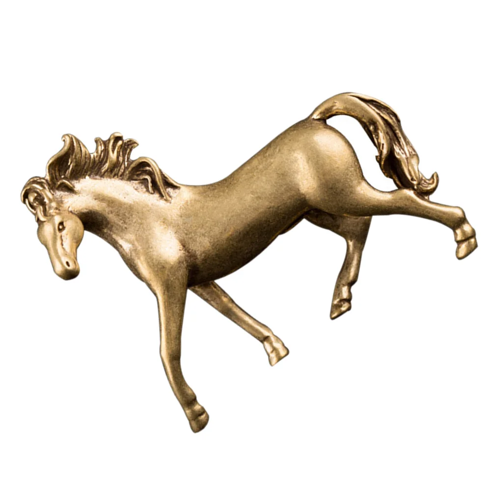

Horse Statue Decor Figurine Brass Chinese Figurines Animal Sculpture Statues Zodiac Home Ornament Wealth Mini Copper Good Gold