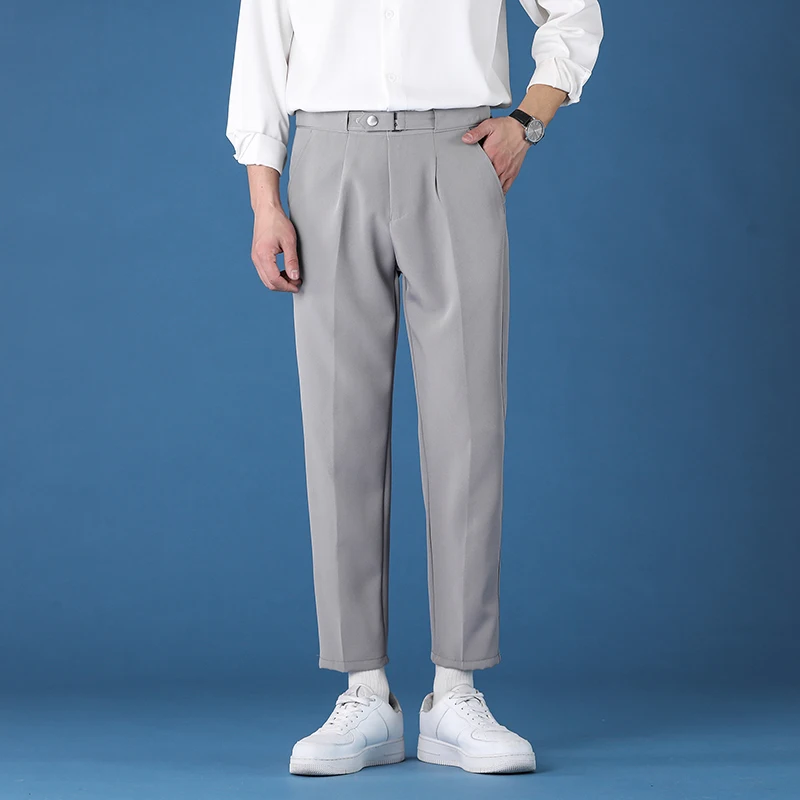 

Мужские узкие драпированные брюки, повседневные небольшие брюки в Корейском стиле, новинка весны и лета 2022, 3XL