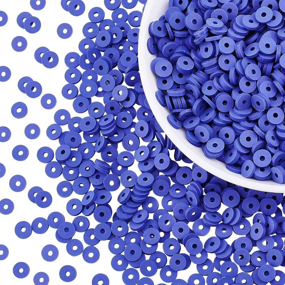 Глиняные бусины Heishi Klein Blue 3000 шт. 6 мм виниловые дисковые плоские круглые ручной
