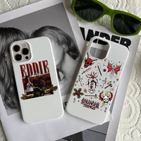 eddie munson hellfire club phone case candy color for iphone 6 7 8 11 12 13 s mini pro x xs xr max plus