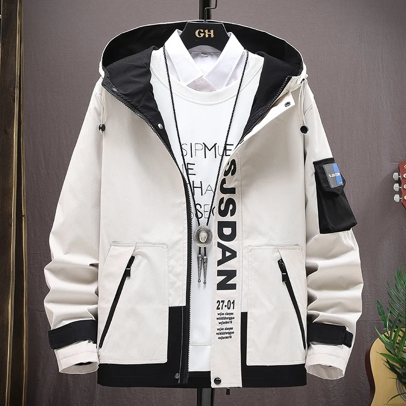 

2022 New Autumn Winter Casual Jacket Men Hooded Streetwear Men's Windbreaker Jackets Fashion Outwear Male Coats Drop Shipping