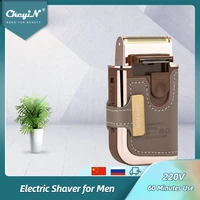 electric reciprocating shaver beard trimmer travel mustache shaving machine men face care cutting clipper with sideburn cutter