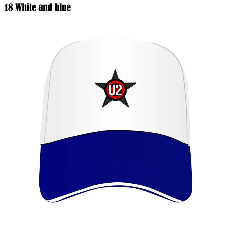 

New U2 Star Logo Music Legend Black Custom Hat Sunscreen One Size