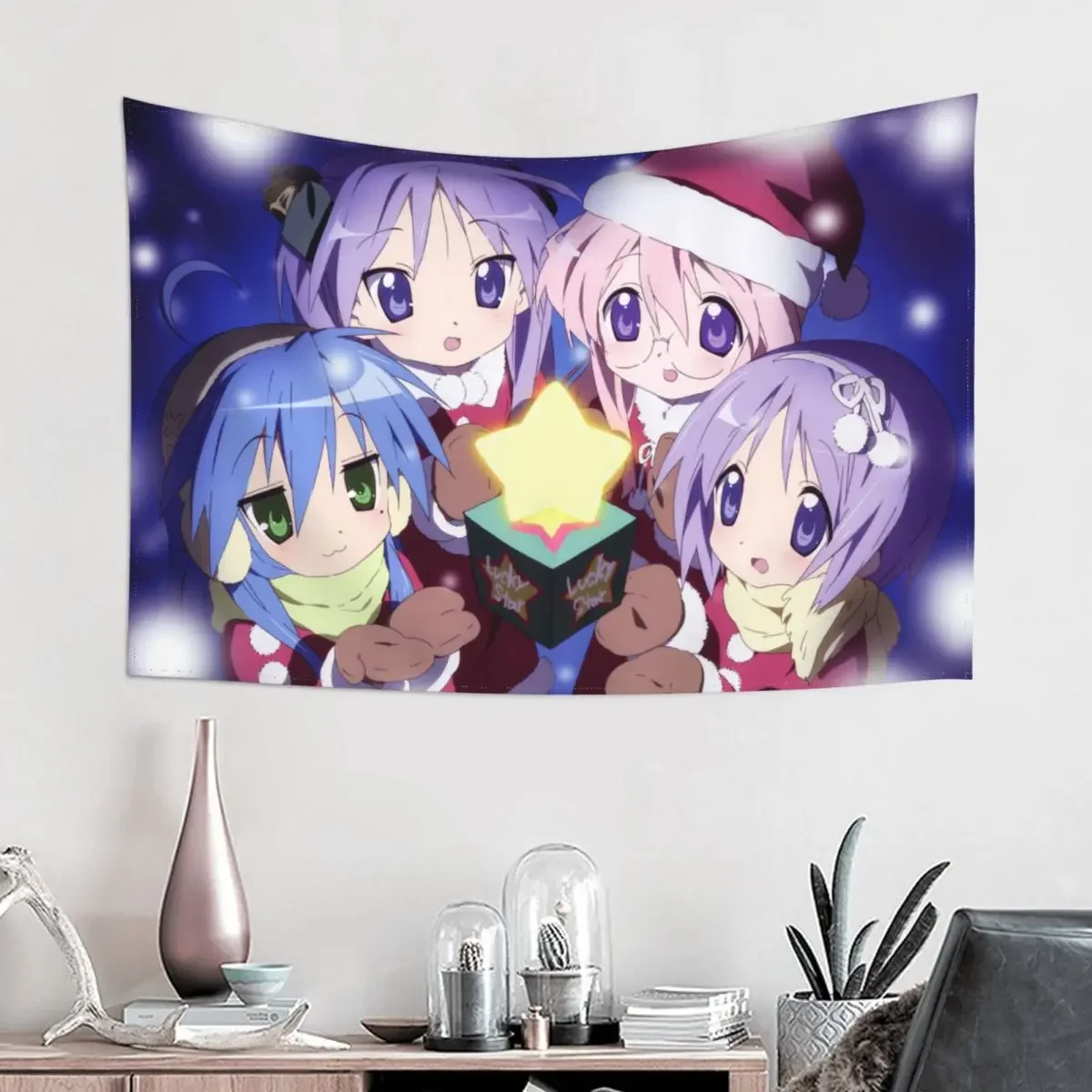 

Настенный Гобелен Lucky Star Izumi Konata, настенный гобелен с рисунком аниме, фантазийный плед, плед, одеяло, Настенный декор, настенная ткань