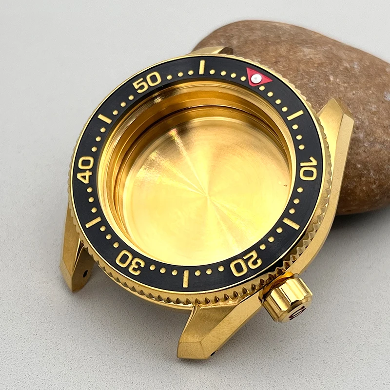 Золотые часы Seiko SPB185 SPB187 с сапфировым стеклом стальной корпус вставкой для часов