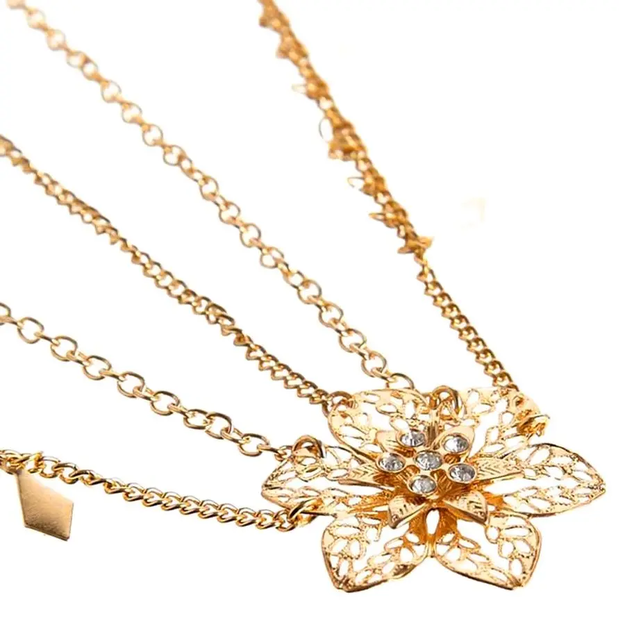 Украшения стразы для волос с бахромой и цветами листьями