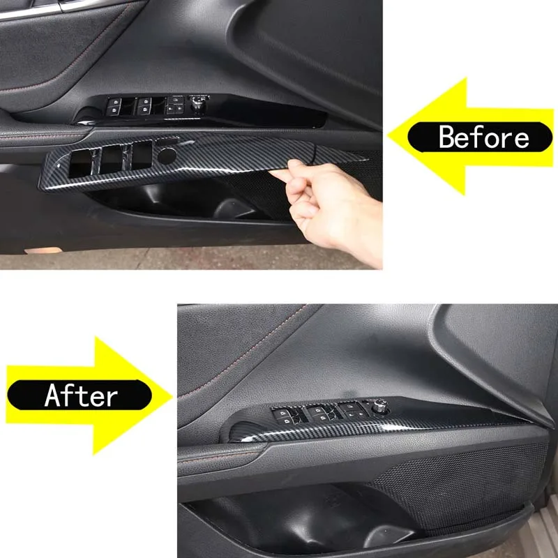 Стильные пуговицы из углеродного волокна для Toyota Camry 8 2018-2021 кнопки подъема