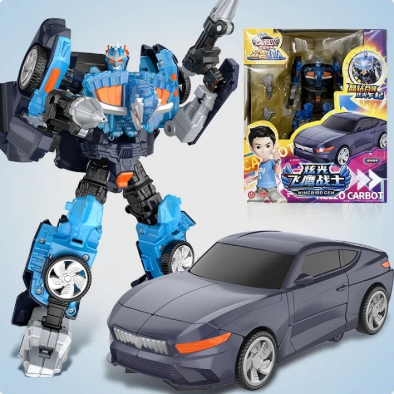 Фото Новая светящаяся фигурка-трансформер Crystal Beast Squad Elite Edition Hello Carbot: робот-игрушка, модель аниме-меха для мальчиков и детей №1