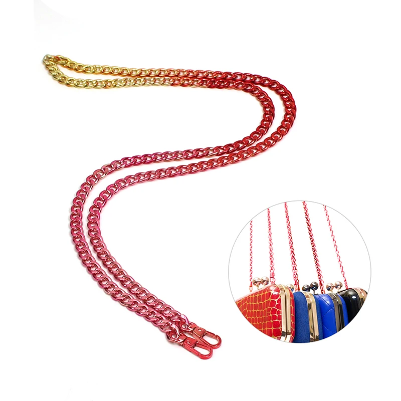 

Новый 100 см металлический градиент цвета DIY цепочка ручка ремешок сменная цепь сумка на плечо цепочка аксессуары