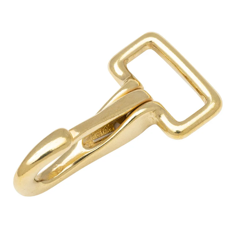 

1pc Solid Brass Halter Snap Lobster Hook Bag Clasp Dog Collar Pet Leash Rope Strap Webbing Clip Leathercraft Accessories