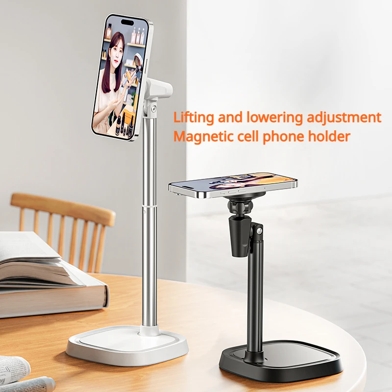 

Aluminum Alloy Magnetic Phone Stand, Adjust the Height and Angle, Suitable for Apple and Android Phones, Mobile Holder, New