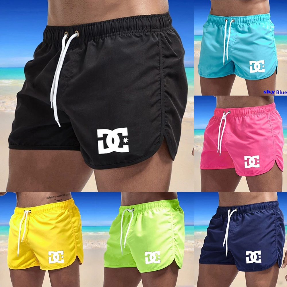 

2022 Summer Men's Swimwear Shorts Fashion New Brand Man Swimsuit Beachwear Sexy Swim Trunks Breathable Low Waist Beach Surf