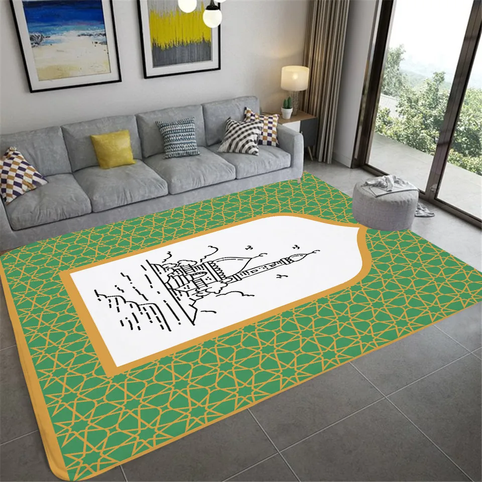 

Islam Prayer Rug Ramadan Festival Portable Prayer Rug Muslim Kneeling Poly Mat for Muslim Islam Waterproof Prayer Mat Carpet