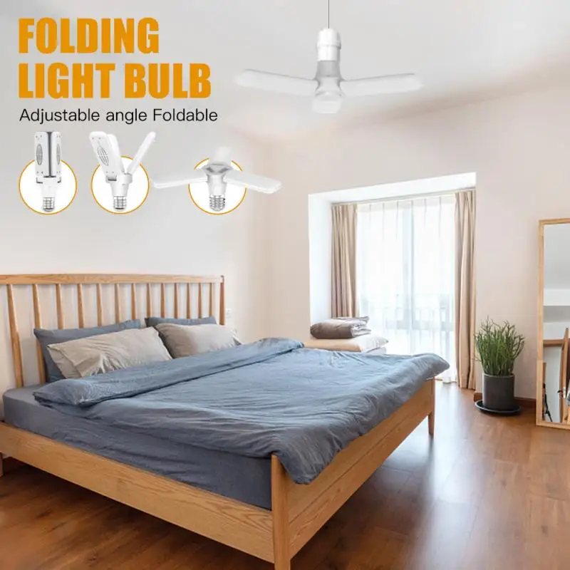 

30W /40W Super Bright LED Light Bulbs Industrial Lighting E27 Ceiling Fan LED Garage Light Deformable Folding Lamp For Workshop